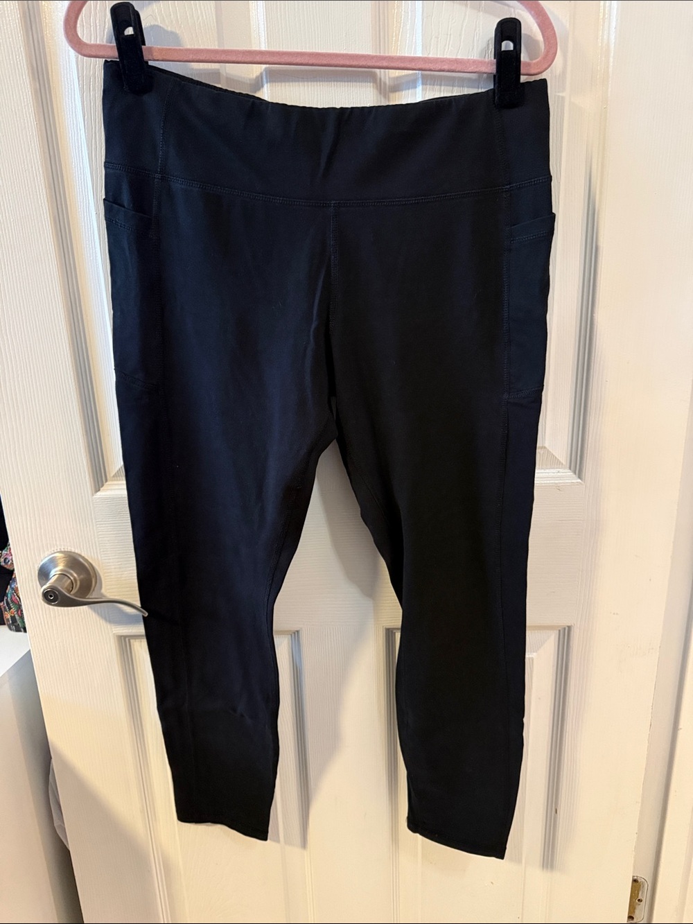 Athletic Works Black Leggings with Side Pockets